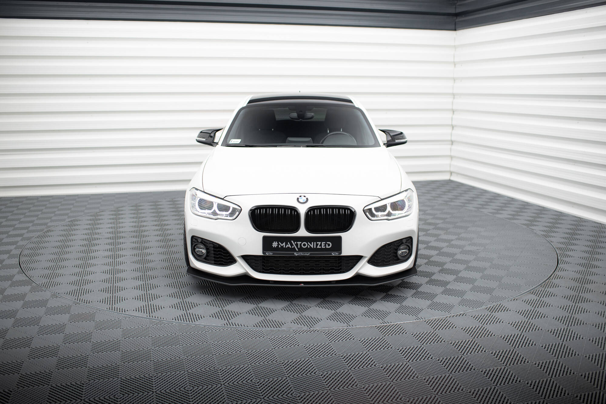 Maxton Design Street Pro Street+ Spoilerlippe Front Ansatz passend für V.3 passend für BMW 1er F20 M-Paket Facelift / M140i