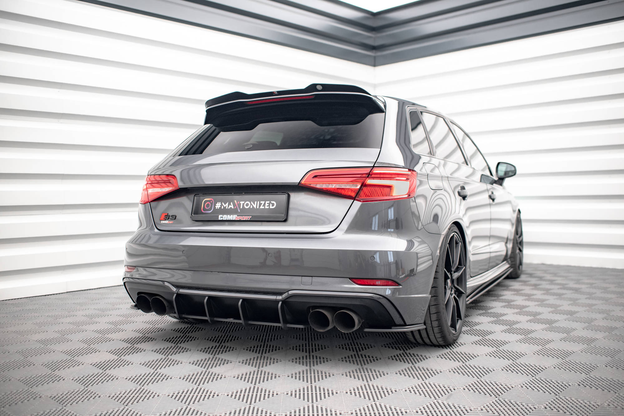 Maxton Design Street Pro Heckschürze passend für Audi S3 Sportback 8V Facelift