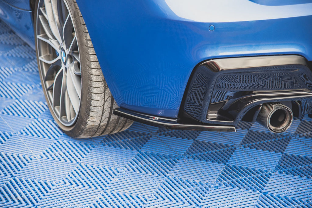 Maxton Design Heck Ansatz Flaps Diffusor V.2 passend für (Für heckansatz v.1) BMW M135i F20 schwarz Hochglanz