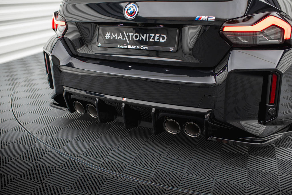 Maxton Design Diffusor Heck Ansatz V.1 passend für BMW M2 G87 schwarz Hochglanz