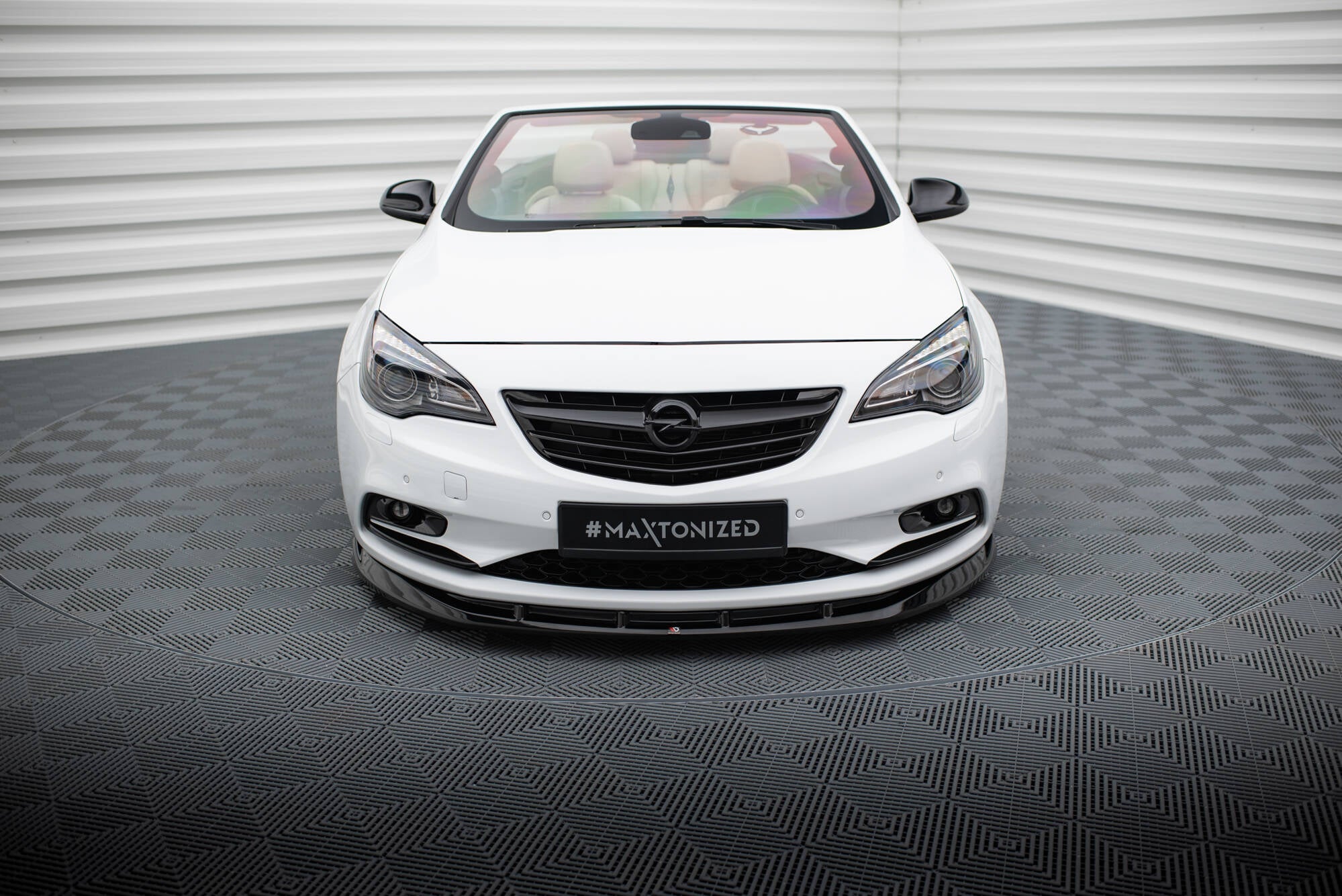 Maxton Design Street+ Spoilerlippe Front Ansatz passend für Opel Cascada schwarz Hochglanz