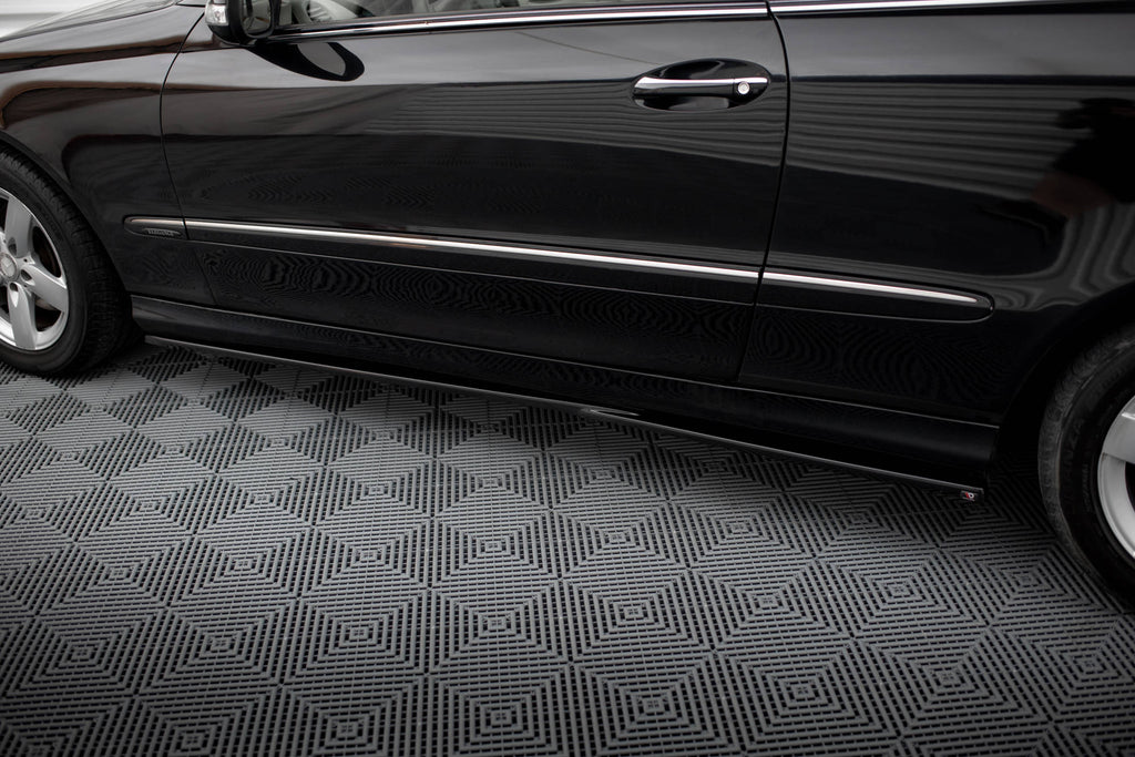 Maxton Design Street+ Seitenschweller Leisten passend für Mercedes-Benz CLK W209 schwarz Hochglanz