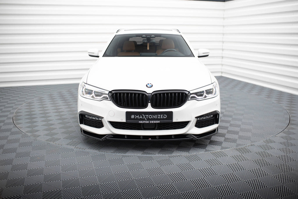 Maxton Design Street+ Spoilerlippe Front Ansatz V.4 passend für BMW 5er M-Paket / M550d / M550i G30/ G31 M-Paket schwarz Hochglanz