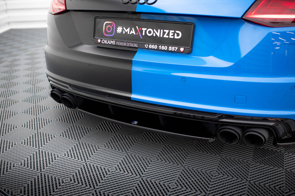 Maxton Design Heckansatz Audi TT S 8S Facelift schwarz Hochglanz für Audi TT