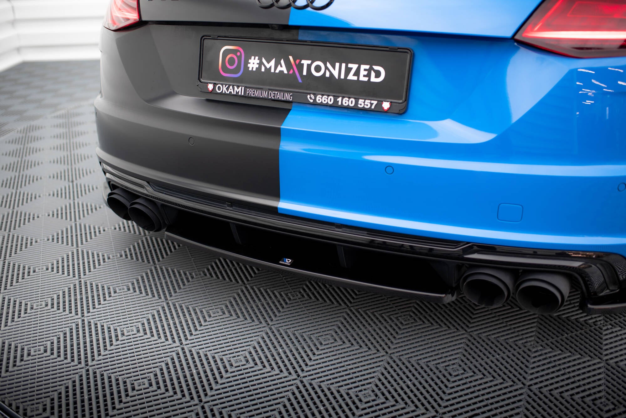 Maxton Design Heckansatz Audi TT S 8S Facelift schwarz Hochglanz für Audi TT