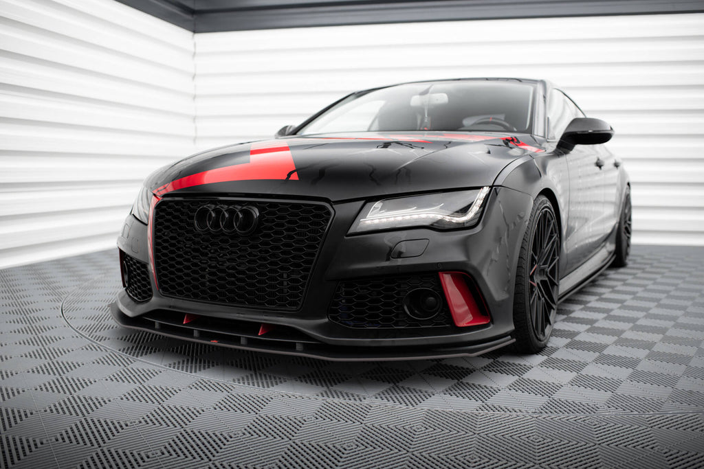 Maxton Design Street Pro Street+ Spoilerlippe Front Ansatz passend für Audi A7 RS7 Look C7