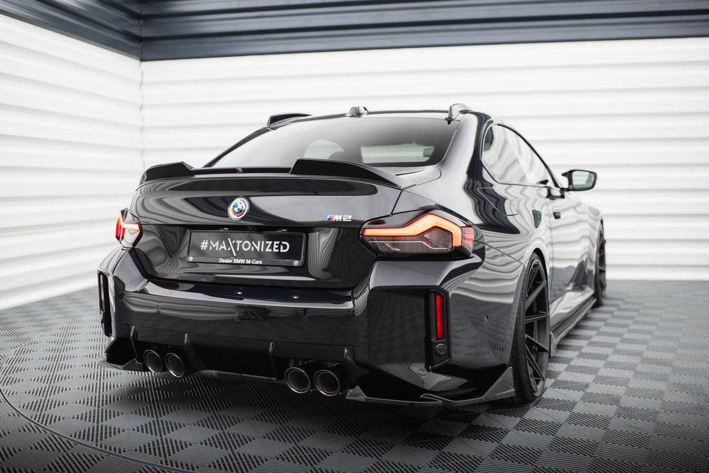 Maxton Design Heck Ansatz Flaps Diffusor V.2 passend für BMW M2 G87 schwarz Hochglanz