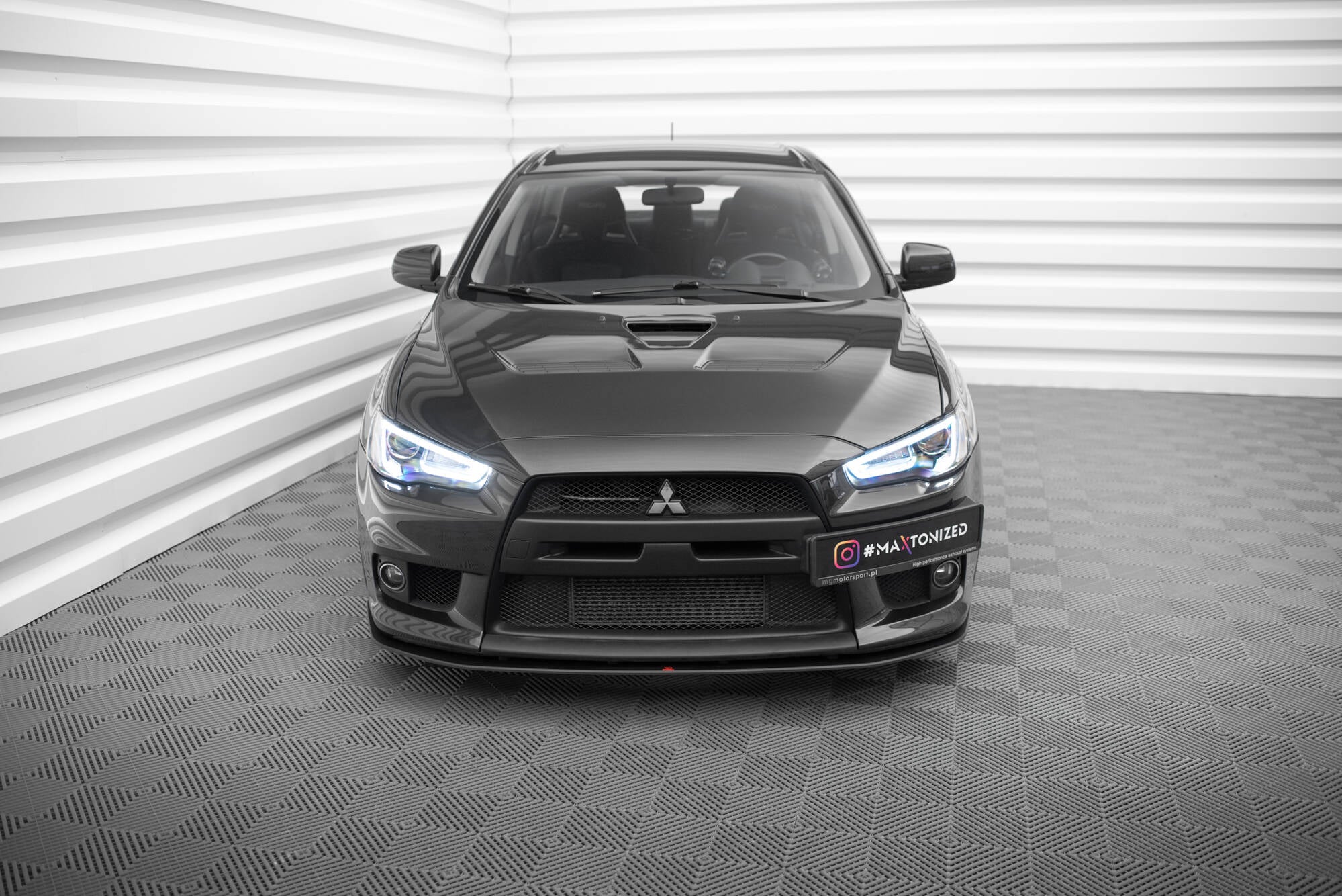 Maxton Design Street Pro Street+ Spoilerlippe Front Ansatz passend für Mitsubishi Lancer EVO X