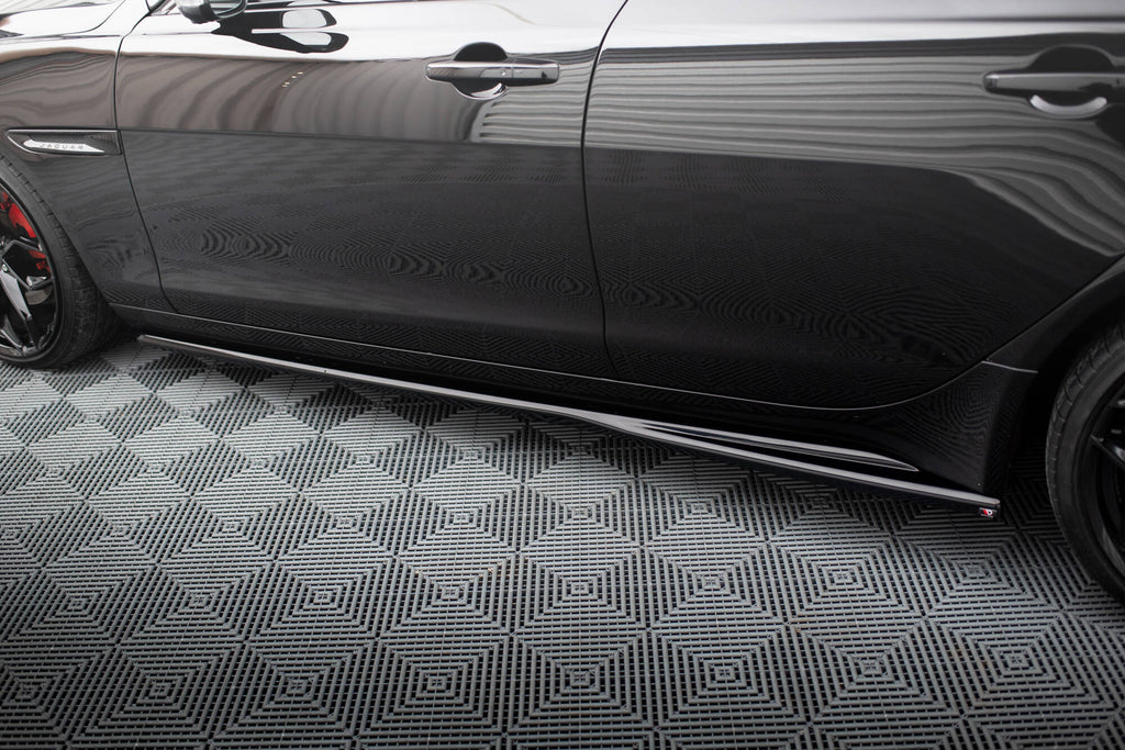 Maxton Design Street+ Seitenschweller Leisten passend für Jaguar XE X760 Facelift schwarz Hochglanz
