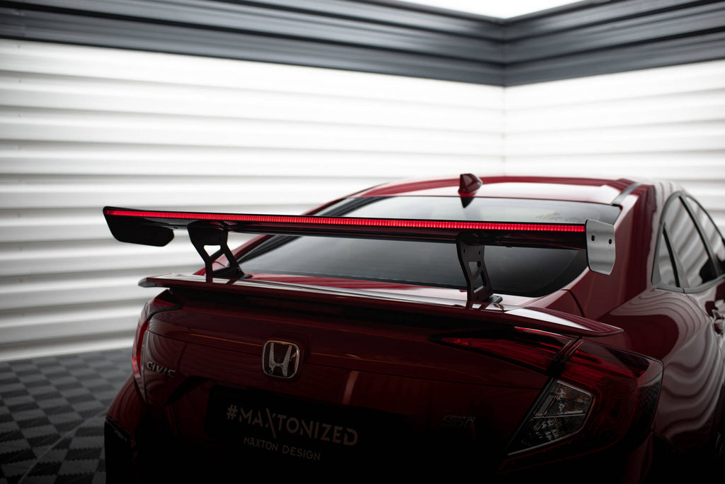 Maxton Design Carbon Spoiler With Internal Brackets Uprights + LED Honda Civic SI Mk10 für Honda Civic Mk10