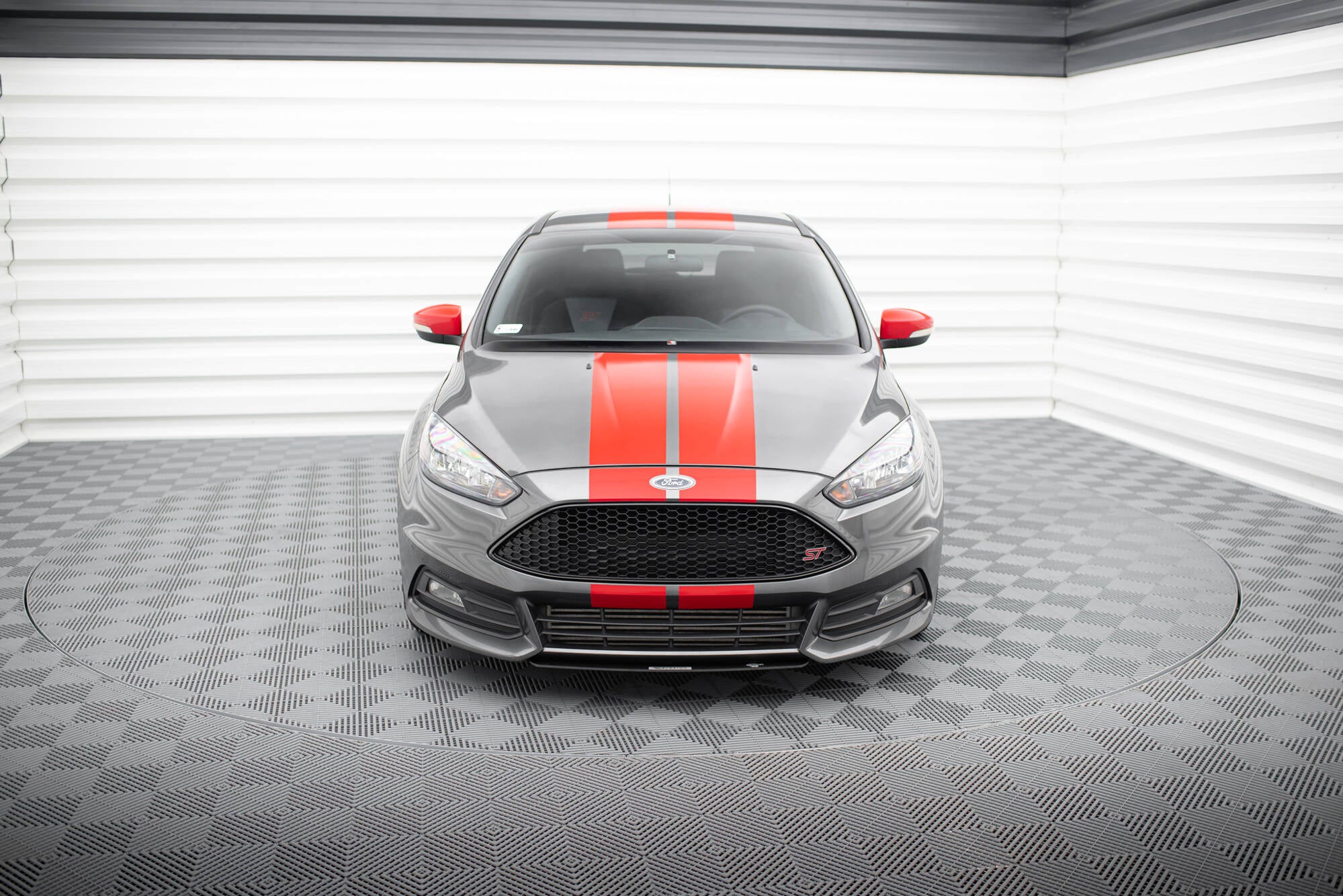 Maxton Design Sport Street+ Spoilerlippe Front Ansatz V.3 passend für Ford Focus ST Mk3 FL