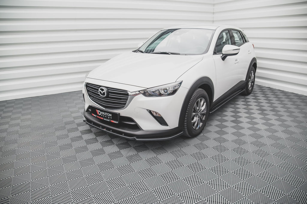 Maxton Design Street+ Spoilerlippe Front Ansatz V.2 passend für Mazda CX-3 schwarz Hochglanz