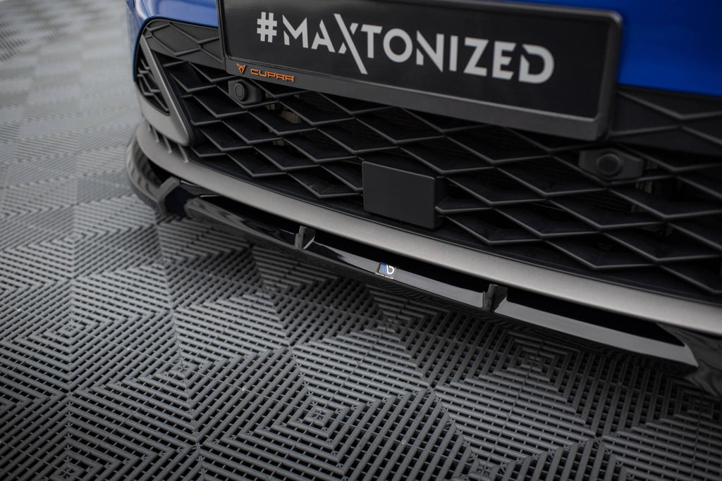 Maxton Design Street+ Spoilerlippe Front Ansatz passend für Seat Arona FR Mk1 Facelift schwarz Hochglanz