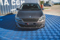 Maxton Design Street+ Spoilerlippe Front Ansatz V.1 passend für Peugeot 308 Mk2 schwarz Hochglanz