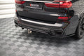 Maxton Design Street+ Mittlerer Diffusor RACE passend für BMW X7 M-Paket G07 schwarz Hochglanz