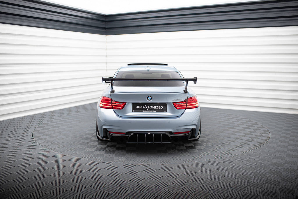 Maxton Design Carbon Spoiler With External Brackets Uprights BMW 4er F32 / 4 F32 M-Paket Coupe für BMW 4er Coupe