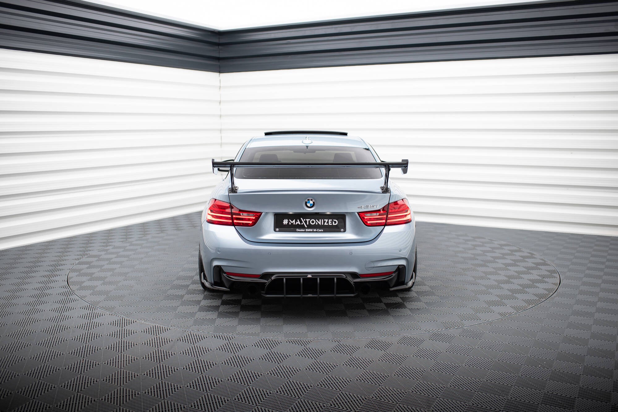 Maxton Design Carbon Spoiler With External Brackets Uprights BMW 4er F32 / 4 F32 M-Paket Coupe für BMW 4er Coupe