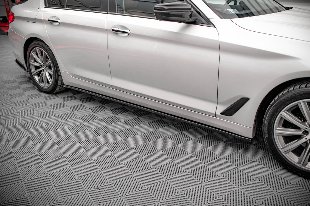Maxton Design Street+ Seitenschweller Leisten passend für BMW 5er G30 / G31 schwarz Hochglanz