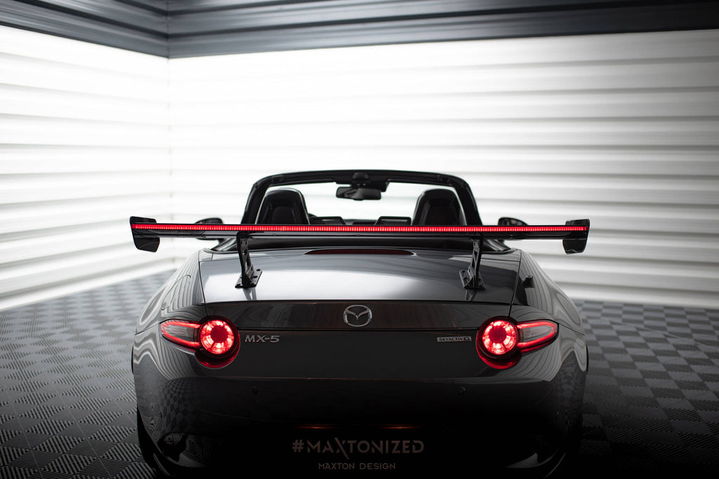 Maxton Design Carbon Spoiler With Internal Brackets Uprights + LED Mazda MX-5 ND (Mk4) für Mazda MX-5 Mk4 (ND)