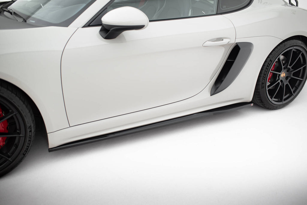 Maxton Design Street+ Seitenschweller Leisten passend für V.1 passend für Porsche 718 Cayman GTS 982c schwarz Hochglanz