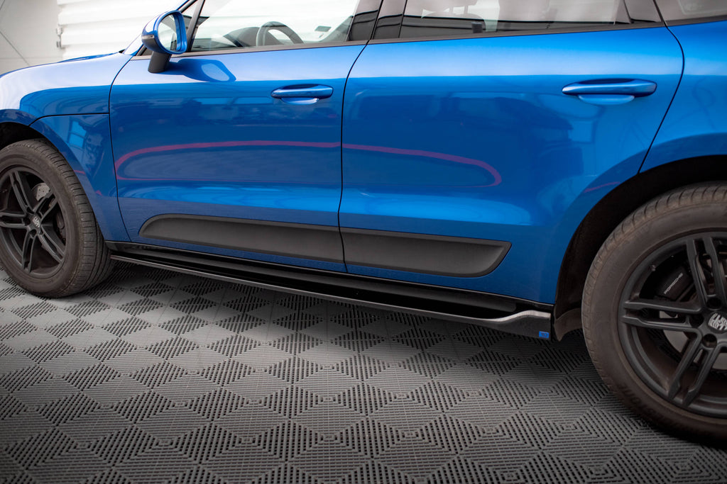 Maxton Design Street+ Seitenschweller Leisten passend für Porsche Macan Mk1 schwarz Hochglanz