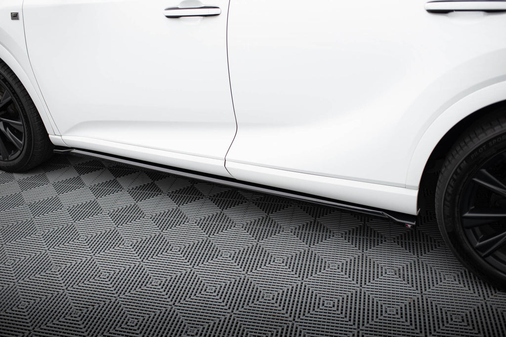 Maxton Design Street+ Seitenschweller Leisten passend für Lexus RX F-Sport Mk5 schwarz Hochglanz