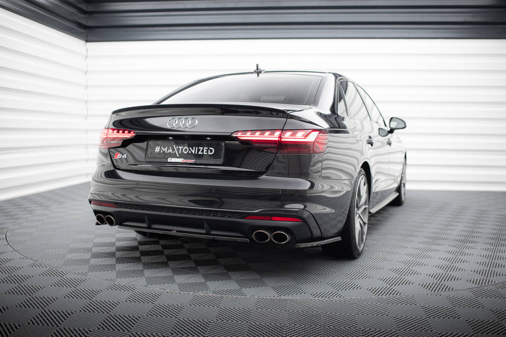 Maxton Design Street+ Mittlerer Diffusor RACE passend für Audi S4 B9 Facelift schwarz Hochglanz