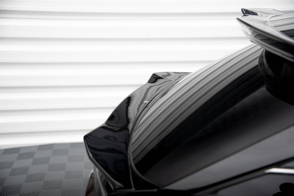 Maxton Design Niedriger Spoiler CAP 3D passend für Lexus RX F-Sport Mk4 Facelift schwarz Hochglanz