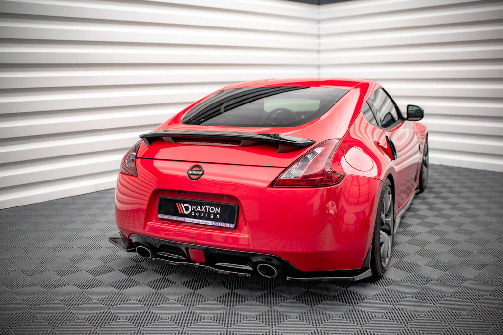 Maxton Design Heck Ansatz Flaps Diffusor V.2 passend für Nissan 370Z schwarz Hochglanz