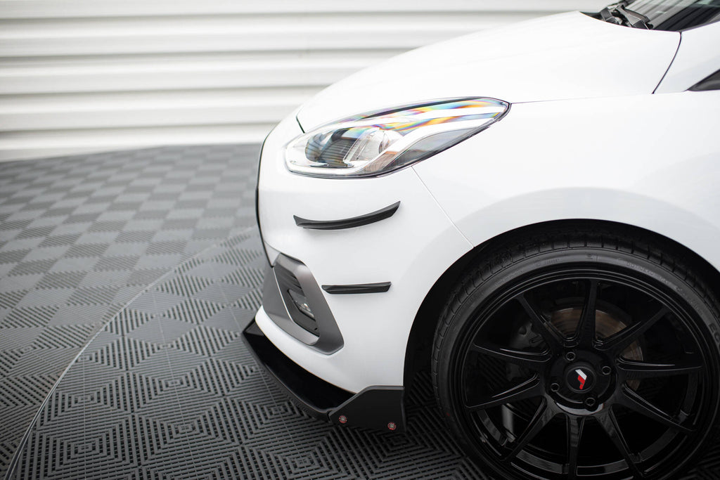 Maxton Design Stoßstangen Flaps Wings vorne Canards passend für V.3 Ford Fiesta Mk8 ST / ST-Line