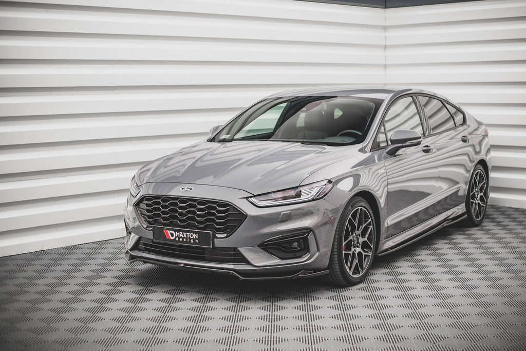 Maxton Design Street+ Spoilerlippe Front Ansatz V.1 passend für Ford Mondeo ST-Line Mk5 Facelift schwarz Hochglanz