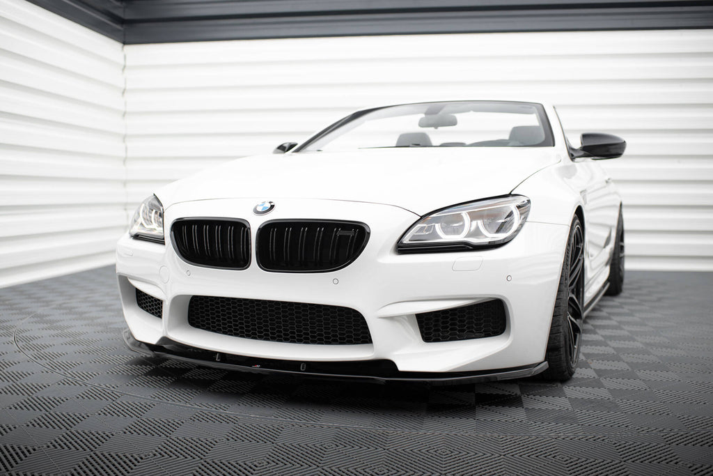 Maxton Design Street+ Spoilerlippe Front Ansatz V.1 passend für BMW M6 Gran Coupe / Coupe / Cabriolet F06 / F13 / F12 schwarz Hochglanz