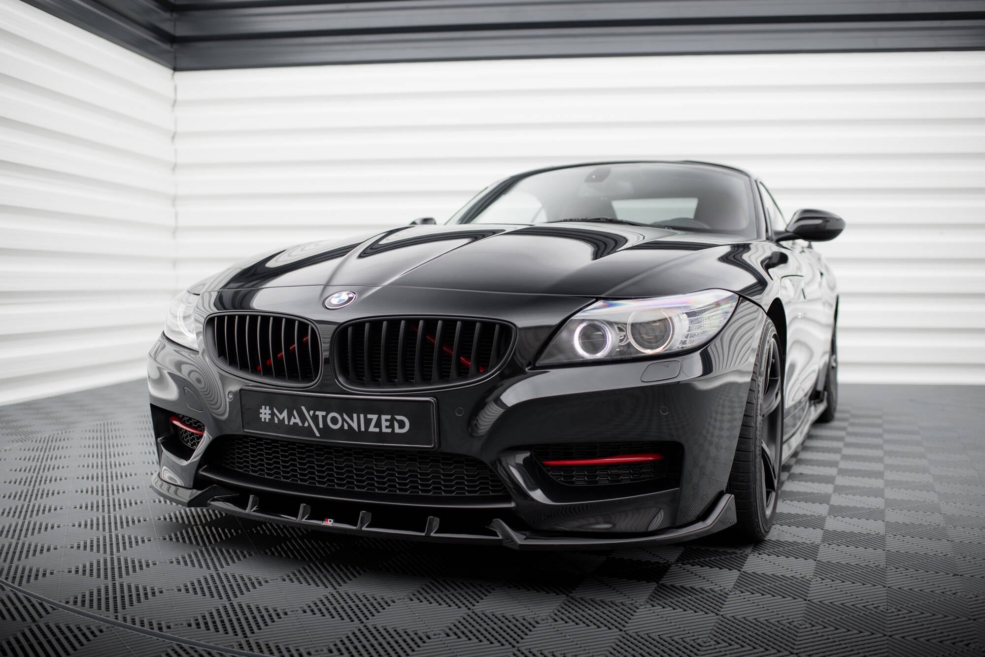 Maxton Design Street+ Spoilerlippe Front Ansatz passend für BMW Z4 M-Paket E89 Facelift schwarz Hochglanz