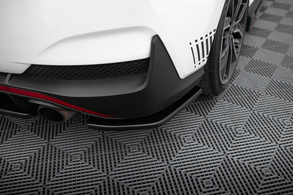 Maxton Design Heck Ansatz Flaps Diffusor passend für Hyundai I30 N Mk3 Fastback schwarz Hochglanz
