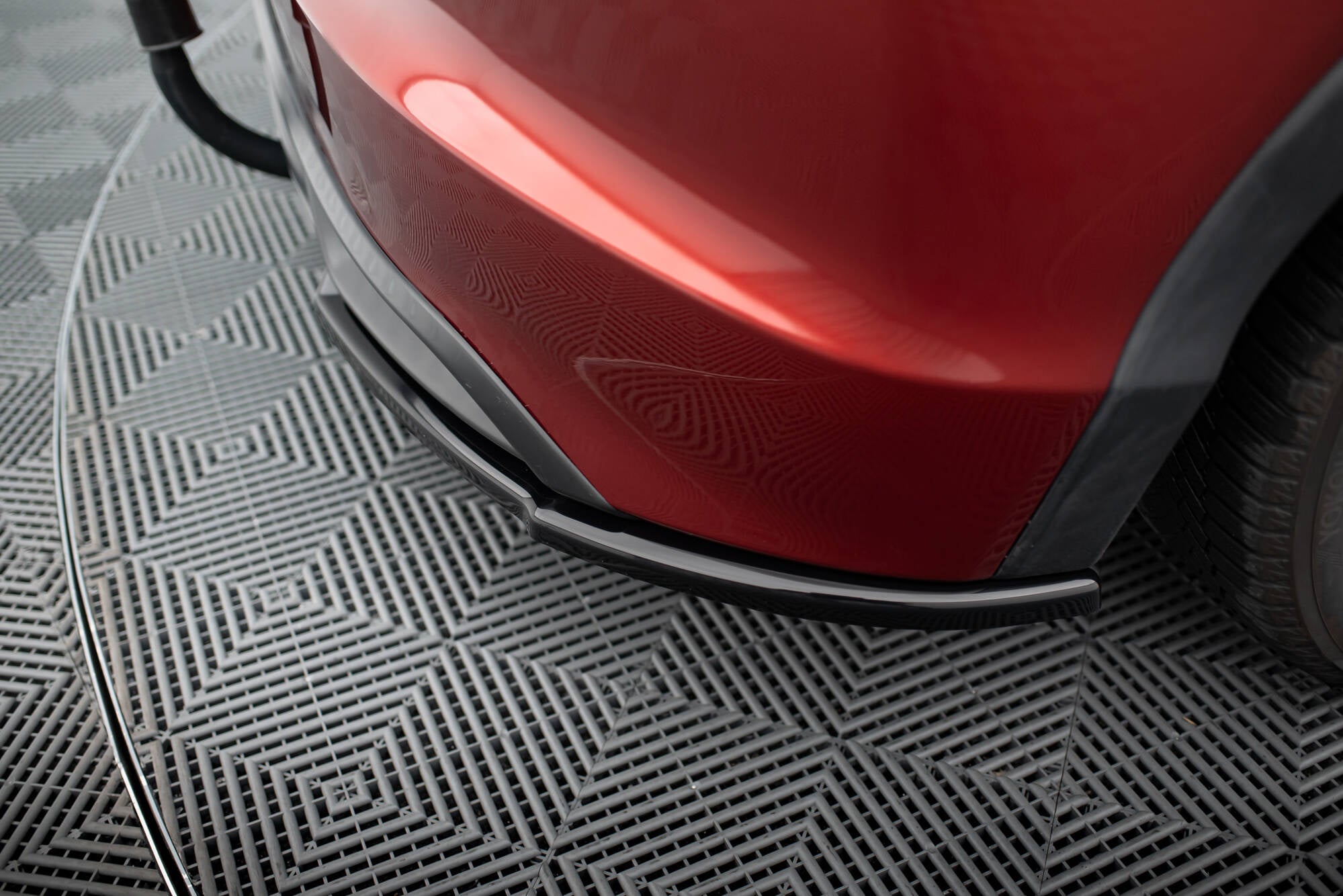 Maxton Design Heck Ansatz Flaps Diffusor passend für Honda Civic Hatchback Mk9 schwarz Hochglanz