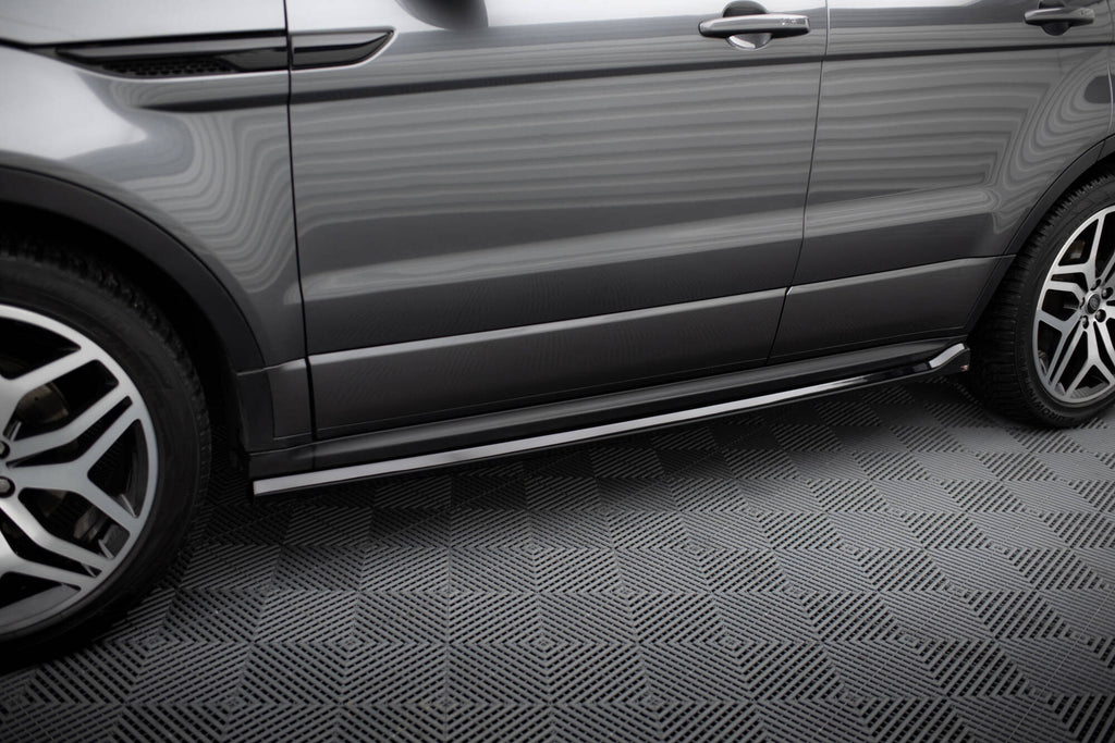 Maxton Design Street+ Seitenschweller Leisten passend für Land Rover Range Rover Evoque HSE Dynamic Mk1 Facelift schwarz Hochglanz