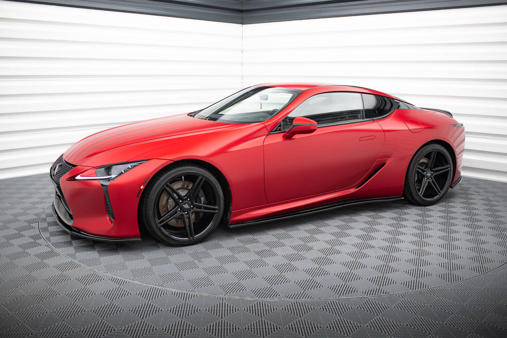 Maxton Design Street+ Seitenschweller Leisten passend für Lexus LC 500 schwarz Hochglanz