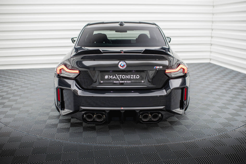 Maxton Design Diffusor Heck Ansatz V.2 passend für BMW M2 G87 schwarz Hochglanz