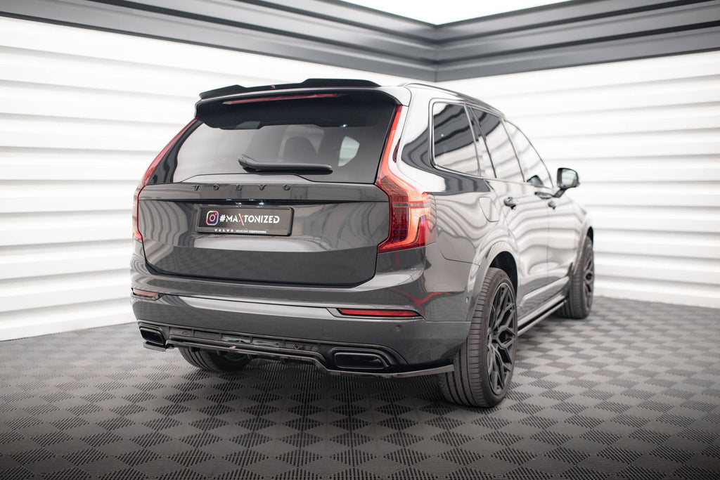 Maxton Design Spoiler CAP für Volvo XC90 R-Design Mk2 Facelift Carbon Look