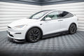 Maxton Design Street+ Seitenschweller Leisten passend für Tesla Model X Mk1 Facelift schwarz Hochglanz
