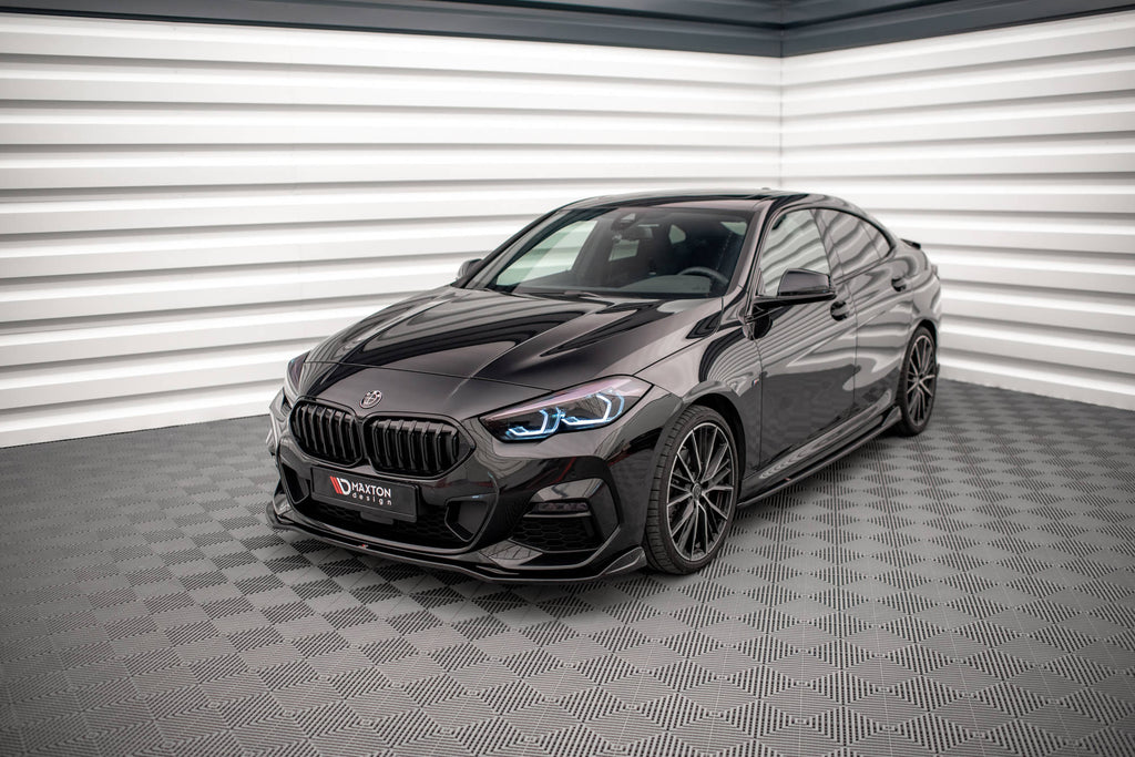 Maxton Design Street+ Spoilerlippe Front Ansatz V.3 passend für BMW 2 Gran Coupe M-Paket / M235i F44 schwarz Hochglanz