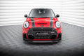 Maxton Design Street+ Spoilerlippe Front Ansatz V.2 passend für Mini Cooper S John Cooper Works F56 Facelift schwarz Hochglanz