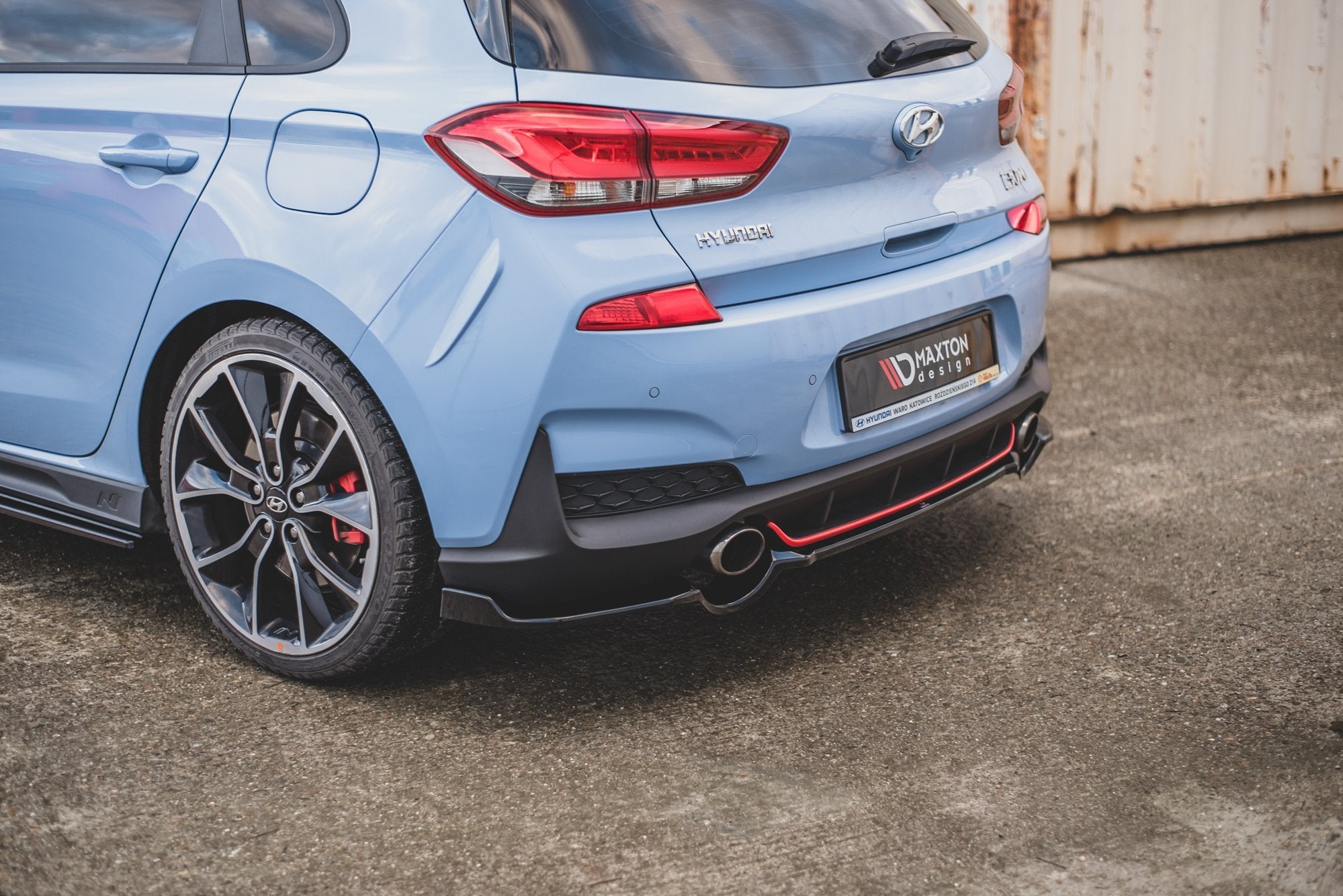 Maxton Design Heckansatz Hyundai I30 N Mk3 Hatchback schwarz Hochglanz für Hyundai I30 N Mk3