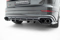 Maxton Design Street+ Mittlerer Diffusor RACE V.2 passend für Audi SQ8 / Q8 S-Line Mk1 Facelift schwarz Hochglanz