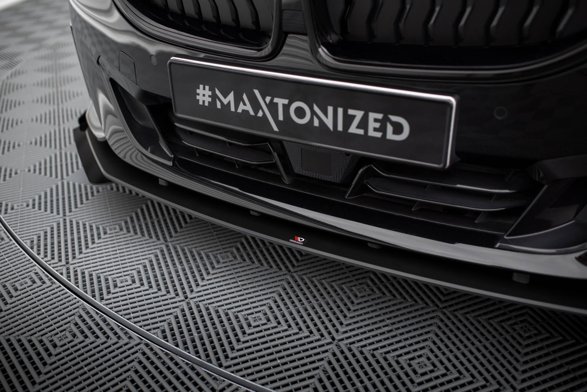 Maxton Design Street Pro Street+ Spoilerlippe Front Ansatz + Flaps passend für BMW 2 Coupe G42 schwarz Hochglanz