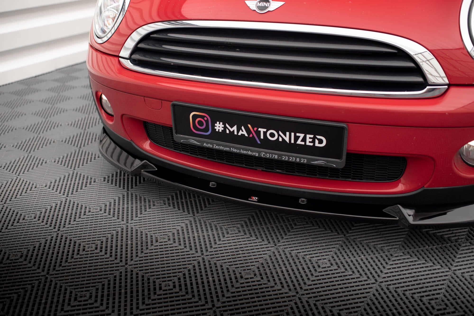 Maxton Design Street+ Spoilerlippe Front Ansatz passend für Mini One R56 schwarz Hochglanz