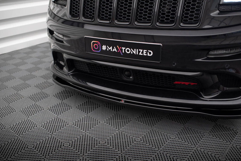Maxton Design Street+ Spoilerlippe Front Ansatz passend für Jeep Grand Cherokee SRT WK2 Facelift schwarz Hochglanz