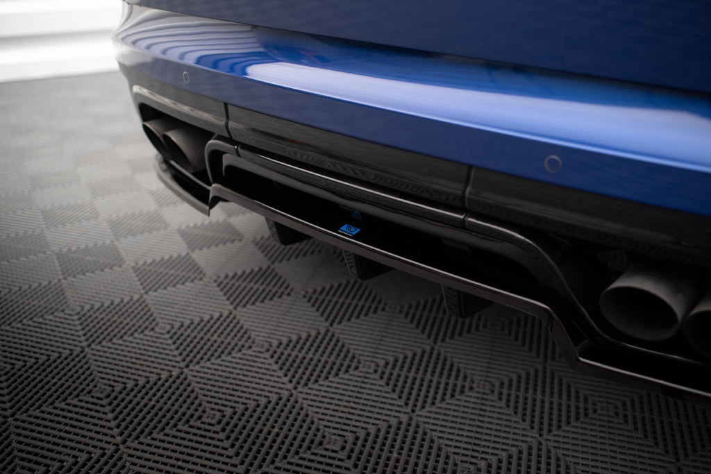 Maxton Design Street+ Mittlerer Diffusor RACE passend für Land Rover Range Rover Sport SVR Mk2 schwarz Hochglanz