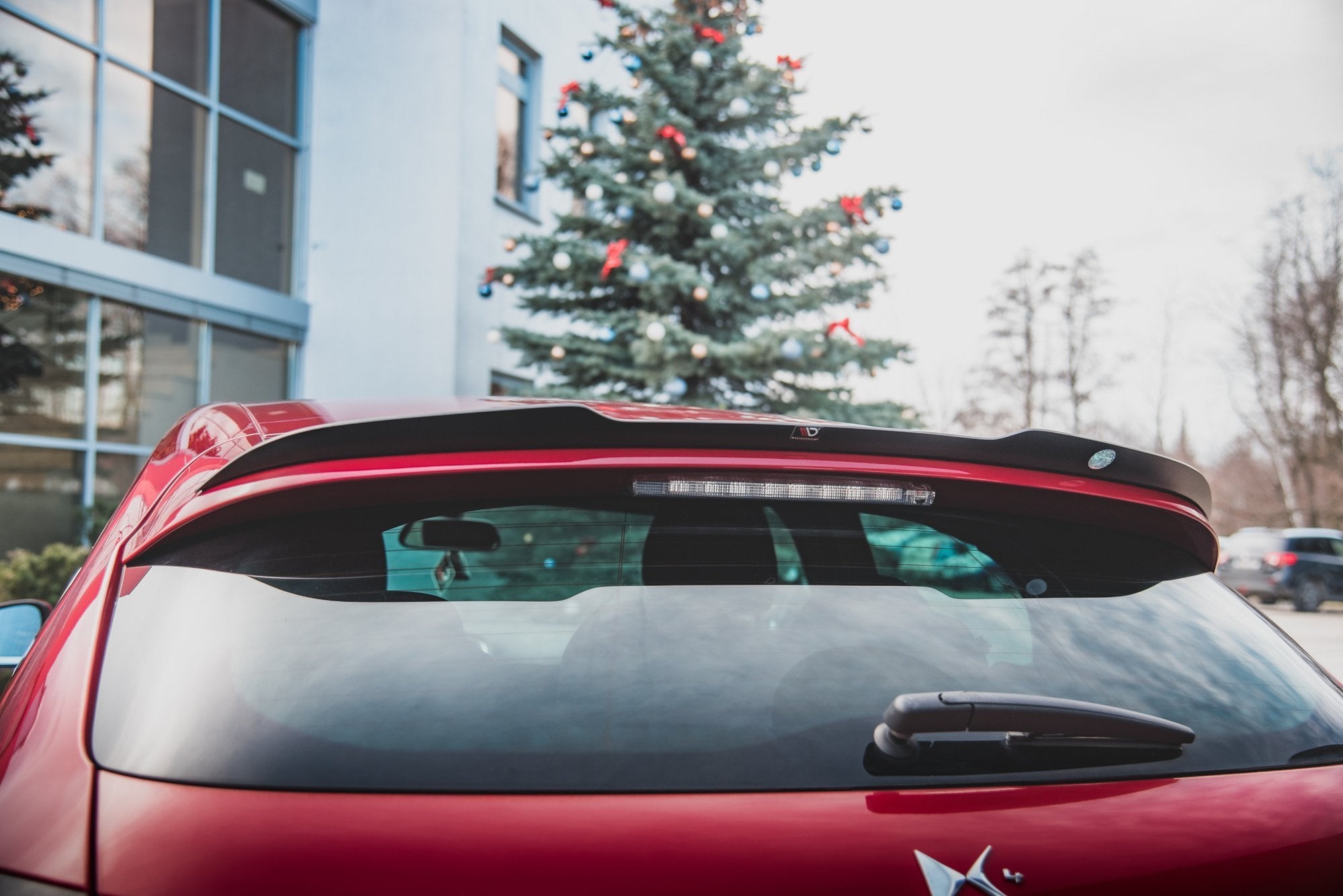 Maxton Design Spoiler CAP passend für Citroen DS4 schwarz Hochglanz