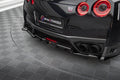 Maxton Design Street+ Mittlerer Diffusor RACE passend für Nissan GTR R35 Facelift schwarz Hochglanz